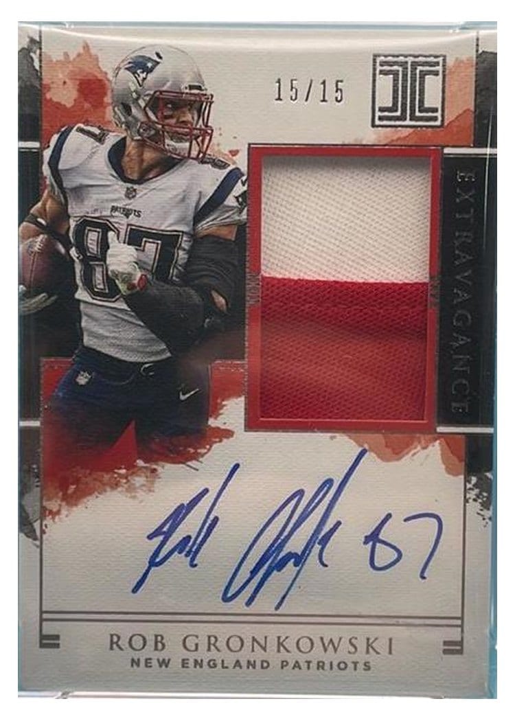 2020 Panini Impeccable Extravagance Patch Autos Rob Gronkowski #EPA-RG card