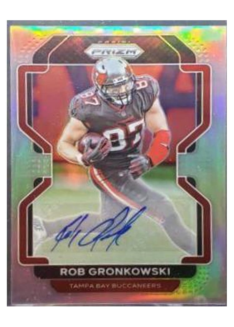 2021 Panini Prizm Base Set Rob Gronkowski Autographs Silver Prizm #293 card