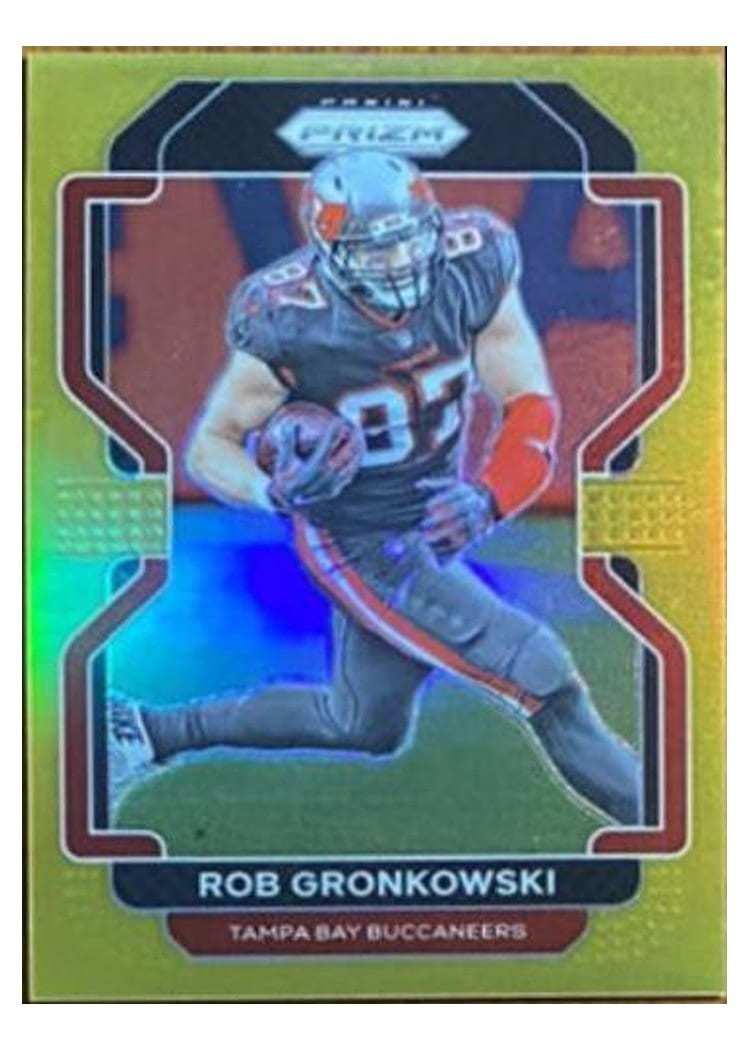 2021 Panini Prizm Base Set Rob Gronkowski Gold Prizm #293 card