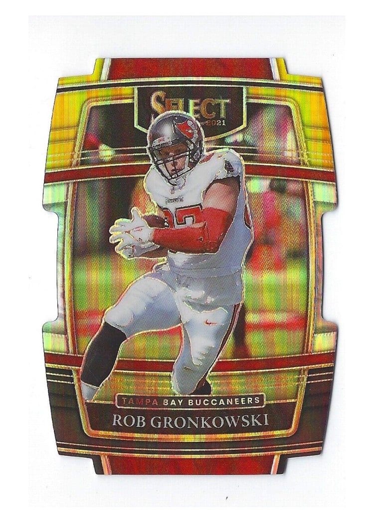 2021 Panini Select Base Set Rob Gronkowski Black Gold Die Cut #32 card