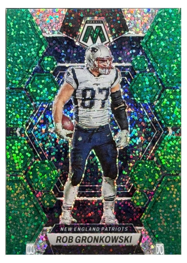 2023 Panini Mosaic Base Set Rob Gronkowski Green Sparkle #164 card