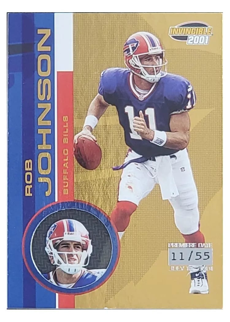 2001 Pacific Invincible Rob Johnson #25 card