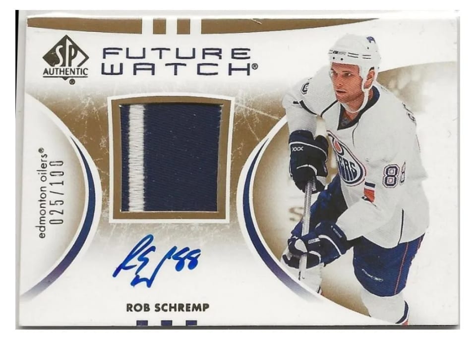 2007 SP Authentic Rob Schremp Autograph Patch Limited #215 card