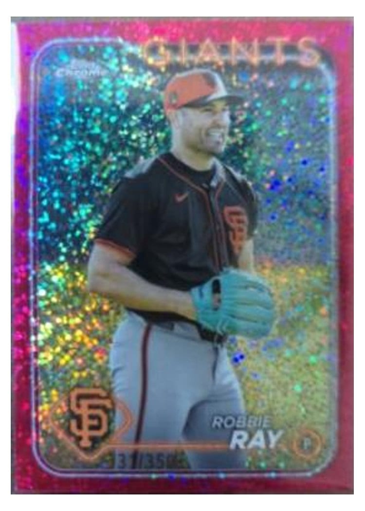 2024 Topps Chrome Base Set Robbie Ray Magenta Speckle Refractor #106 card