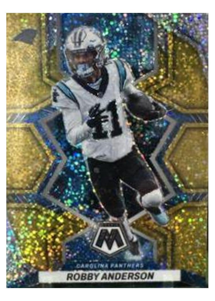 2022 Panini Mosaic Base Set Robby Anderson Gold Sparkle #30 card