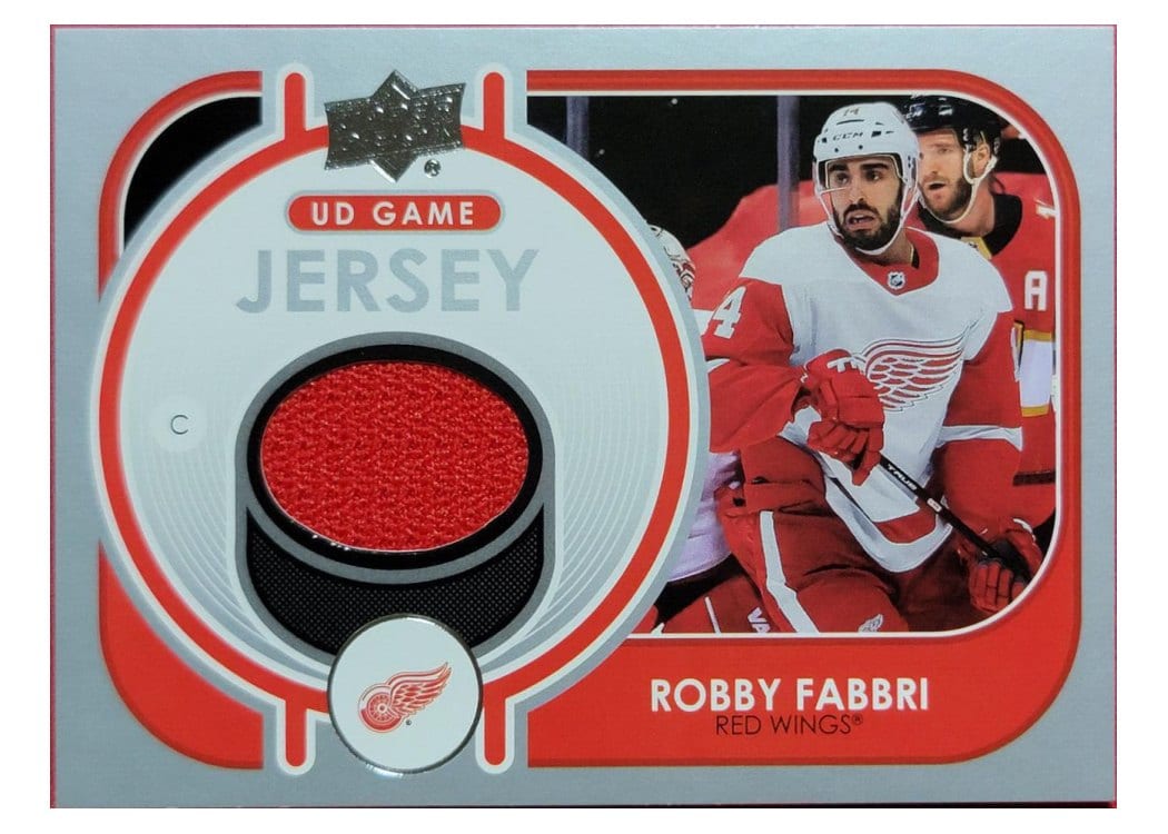 2021-22 Upper Deck UD Game Jersey Robby Fabbri #GJ-RF card
