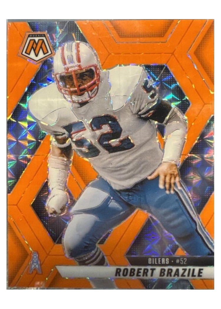 2025 Panini Mosaic Base Set Robert Brazile Orange Fluorescent #132