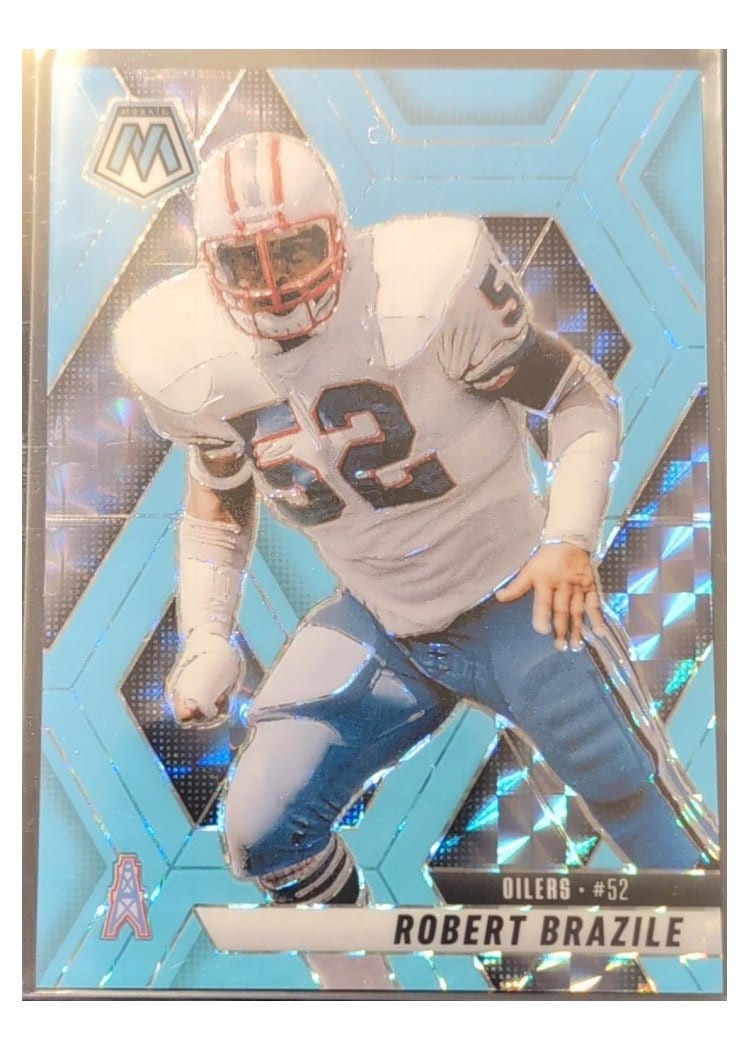 2025 Panini Mosaic Base Set Robert Brazile Blue Fluorescent #132