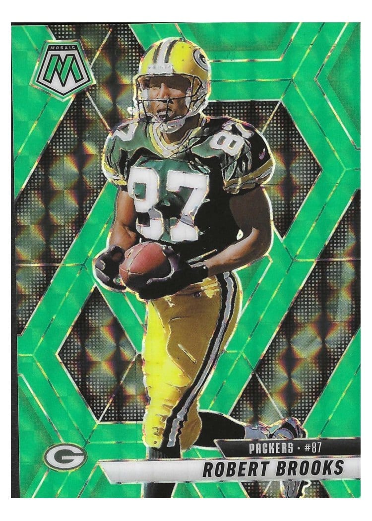 2025 Panini Mosaic Base Set Robert Brooks Green Fluorescent #6 card