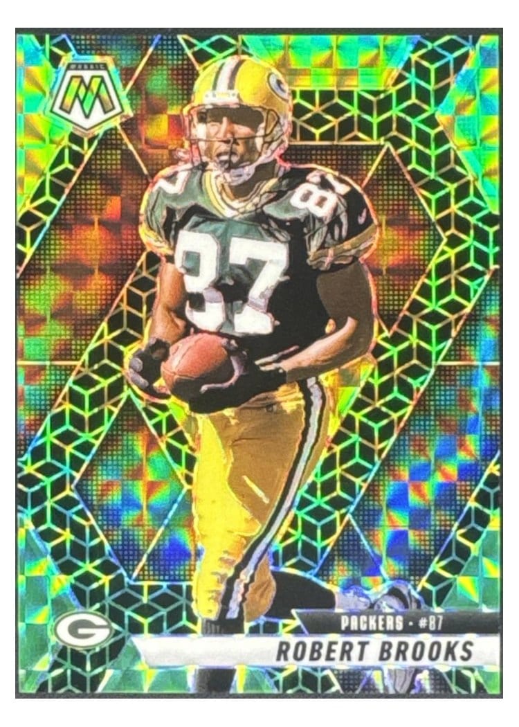 2025 Panini Mosaic Base Set Robert Brooks Green Sparkle #6 card