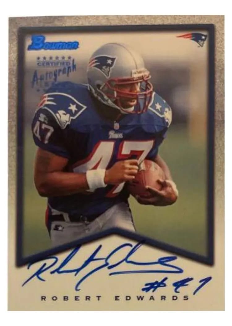 1998 Bowman Certified Autograph Robert Edwards #A6 card