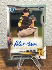 2021 Bowman Draft Chrome Draft Autographs Robert Gasser #CDA-RG card