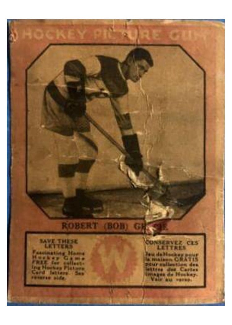 1933 V252 Canadian Gum Robert Gracie card