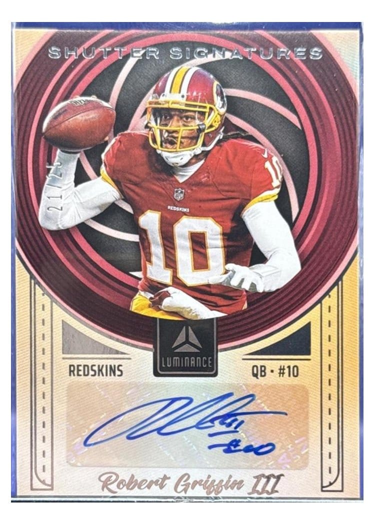 2025 Panini Luminance Shutter Signatures Robert Griffin III #6 card