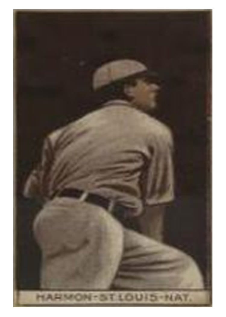 1912 T207 Brown Background Robert Harmon card