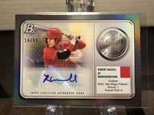 2022 Bowman Platinum Minted in Merit Autographs Robert Hassell #MM-8 card
