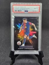 2024 Panini Obsidian Black Color Blast Robert Lewandowski #10 card