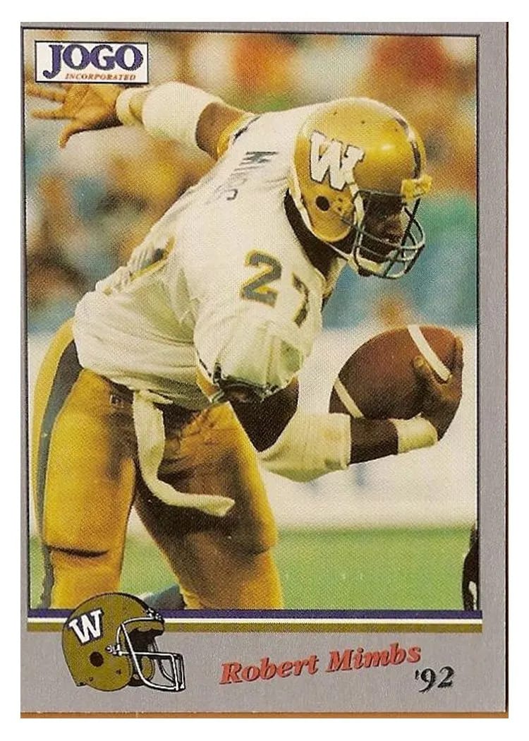 1992 Jogo CFL Robert Mimbs #138 card