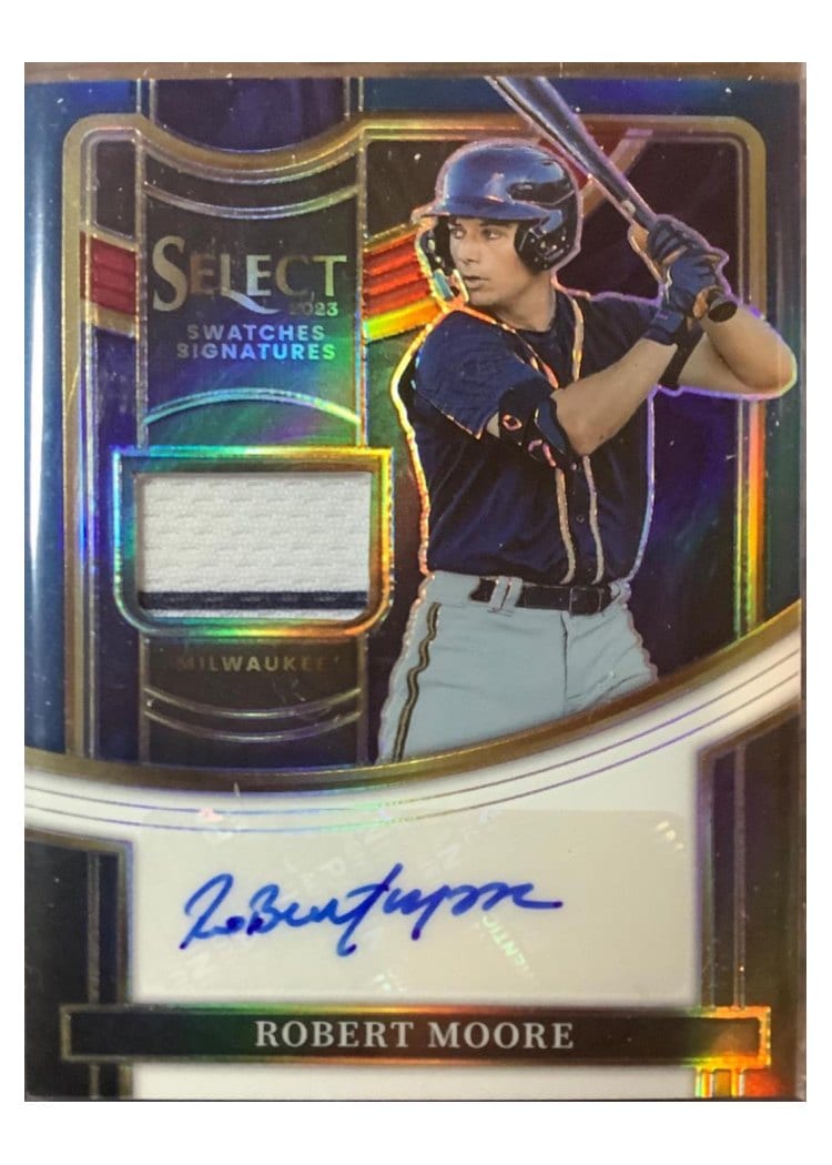 2023 Panini Select Swatches Signatures Robert Moore #SSS-RM card