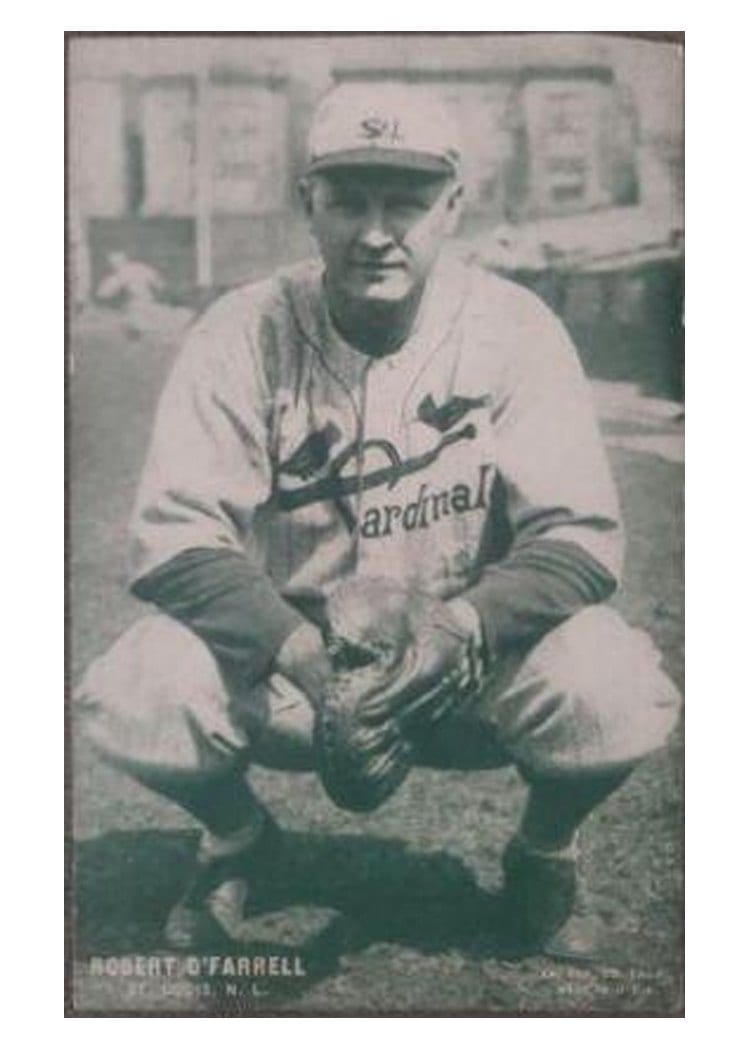 1927 Exhibits Green Tint Robert O'Farrell card