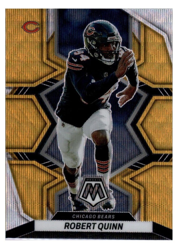 2022 Panini Mosaic Base Set Robert Quinn Gold Wave #36 card