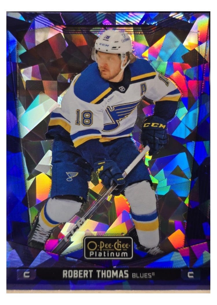 2024-25 O-Pee-Chee Platinum Base Set Robert Thomas Blue Fragments #93 card
