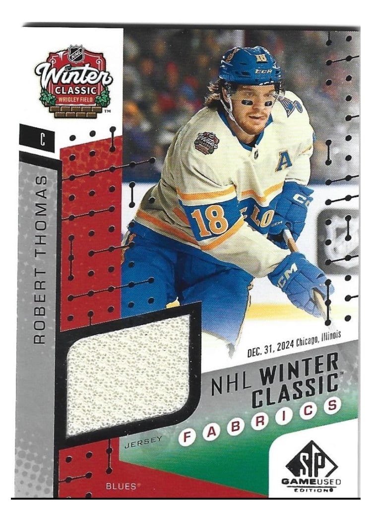 2025-26 SP Game Used 2025 Winter Classic Fabrics Robert Thomas #WCF-4