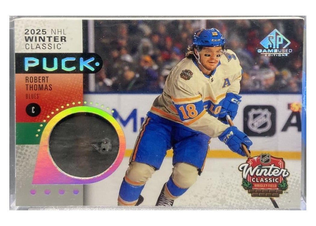 2025-26 SP Game Used 2025 Winter Classic Puck Relics Robert Thomas #WCP-RT card