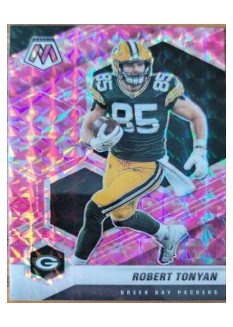 2021 Panini Mosaic Base Set Robert Tonyan Camo Pink Mosaic #83 card