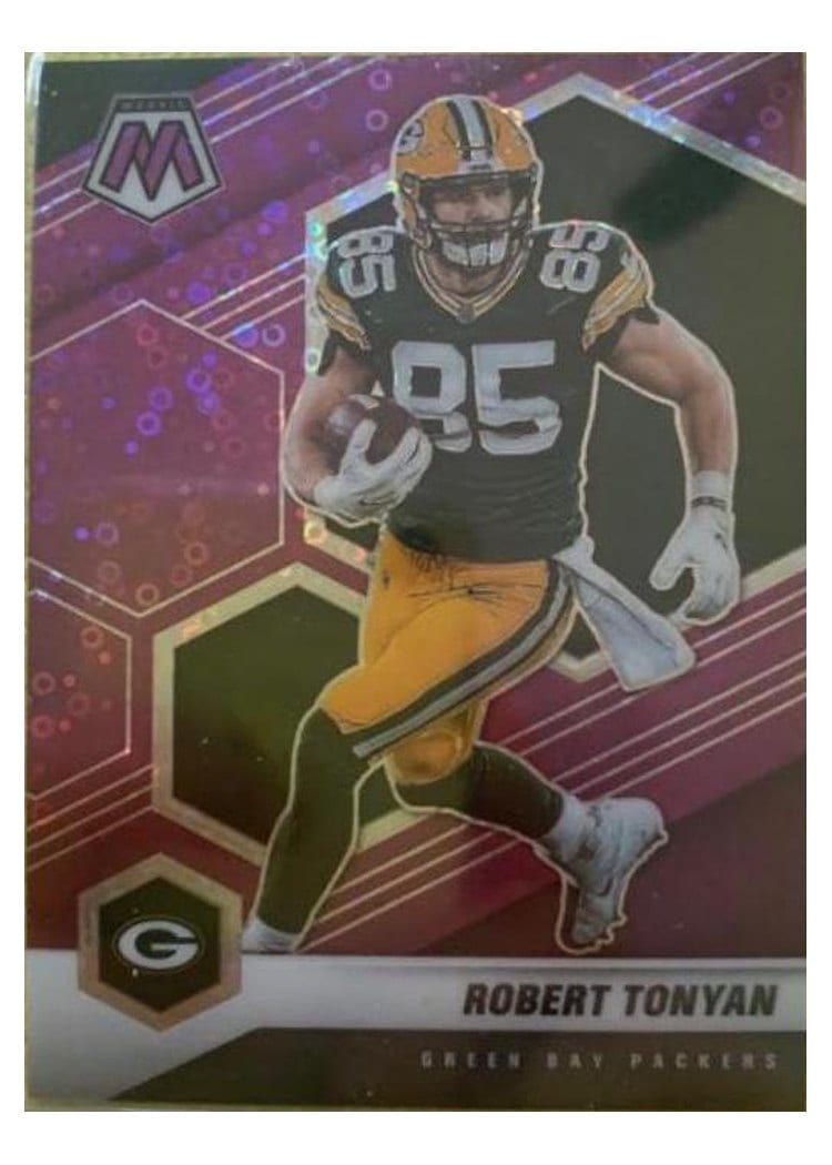2021 Panini Mosaic Base Set Robert Tonyan Purple Mosaic #83 card