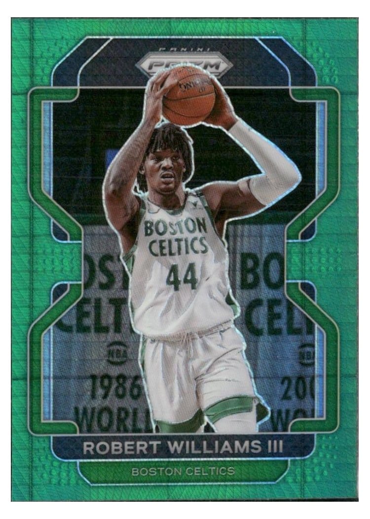 2021-22 Panini Prizm Base Set Robert Williams III Green Hyper Prizm #162 card