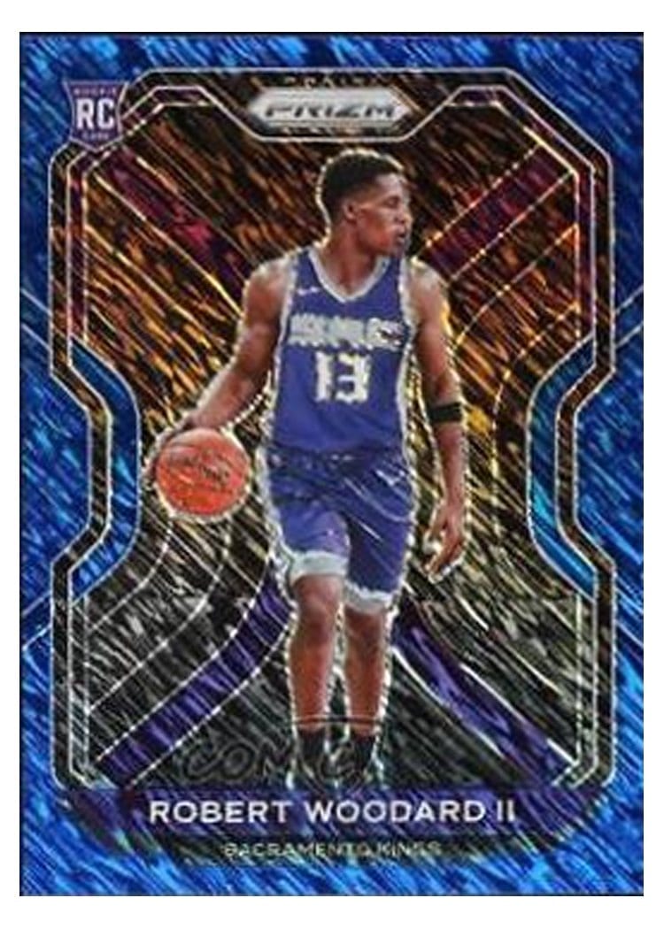 2020-21 Panini Prizm Base Set Robert Woodard II Blue Shimmer Prizm #281 card