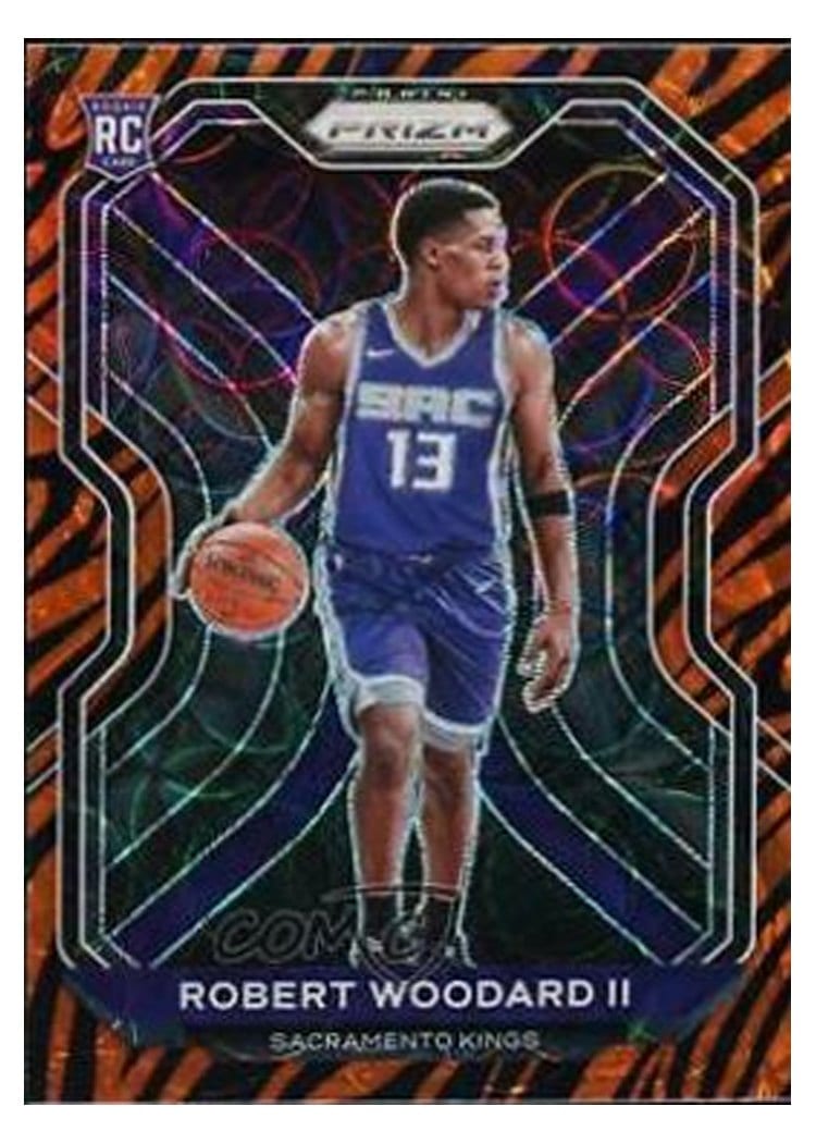 2020-21 Panini Prizm Base Set Robert Woodard II Choice Tiger Stripe Prizm #281 card