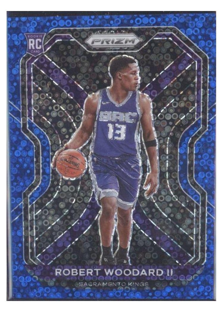 2020-21 Panini Prizm Base Set Robert Woodard II Fast Break Blue Prizm #281 card