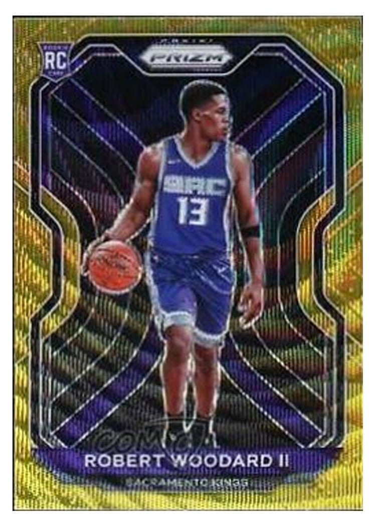 2020-21 Panini Prizm Base Set Robert Woodard II Gold Wave Prizm #281 card