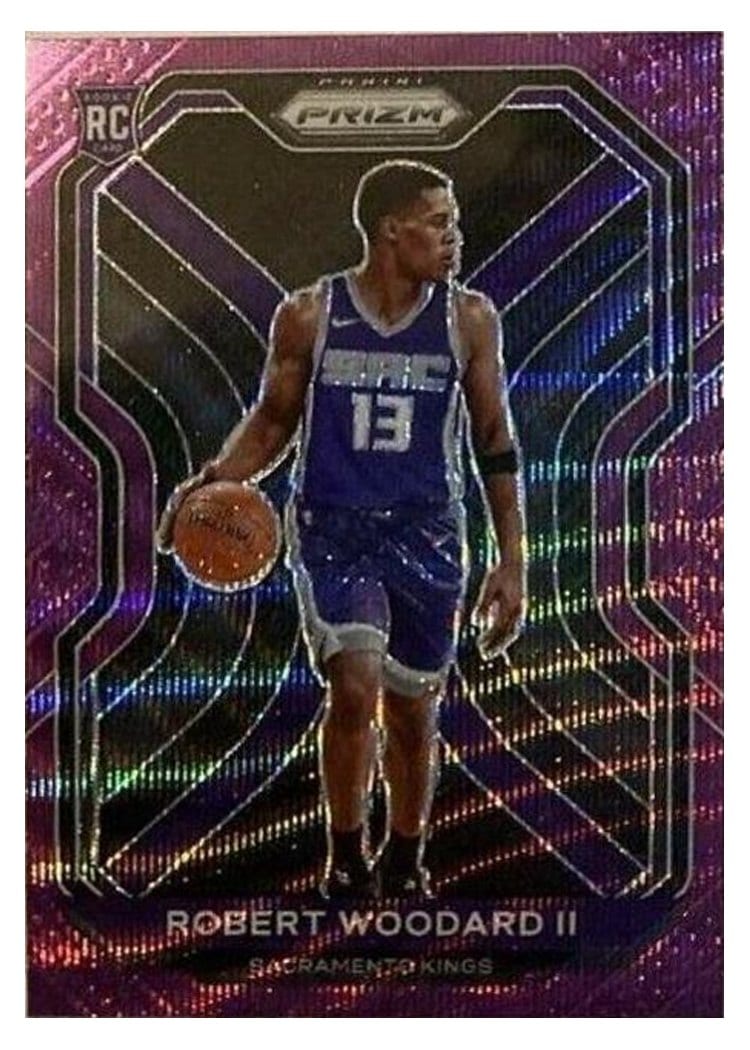 2020-21 Panini Prizm Base Set Robert Woodard II Purple Wave Prizm #281 card