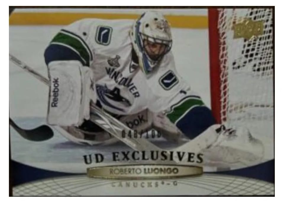 2011 Upper Deck Roberto Luongo #15 card