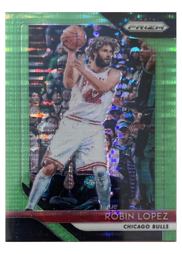 2018-19 Panini Prizm Base Set Robin Lopez Green Pulsar Prizm #120 card