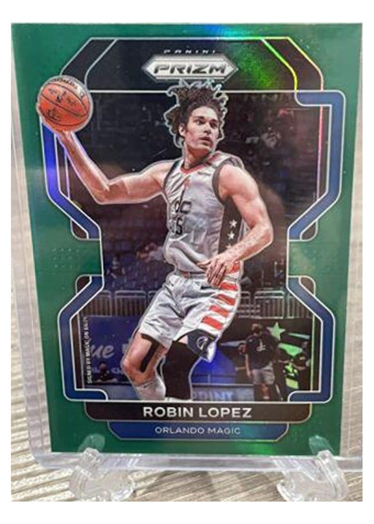 2021-22 Panini Prizm Base Set Robin Lopez Green Prizm #34 card