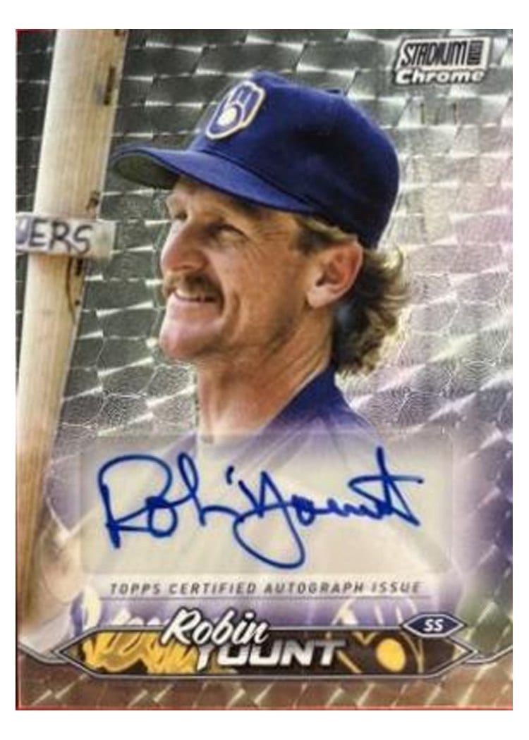 2024 Stadium Club Chrome Autographs Robin Yount #SCCA-RY card