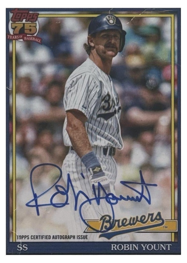 2026 Topps 1991 Topps Autographs Robin Yount #91A-RY card
