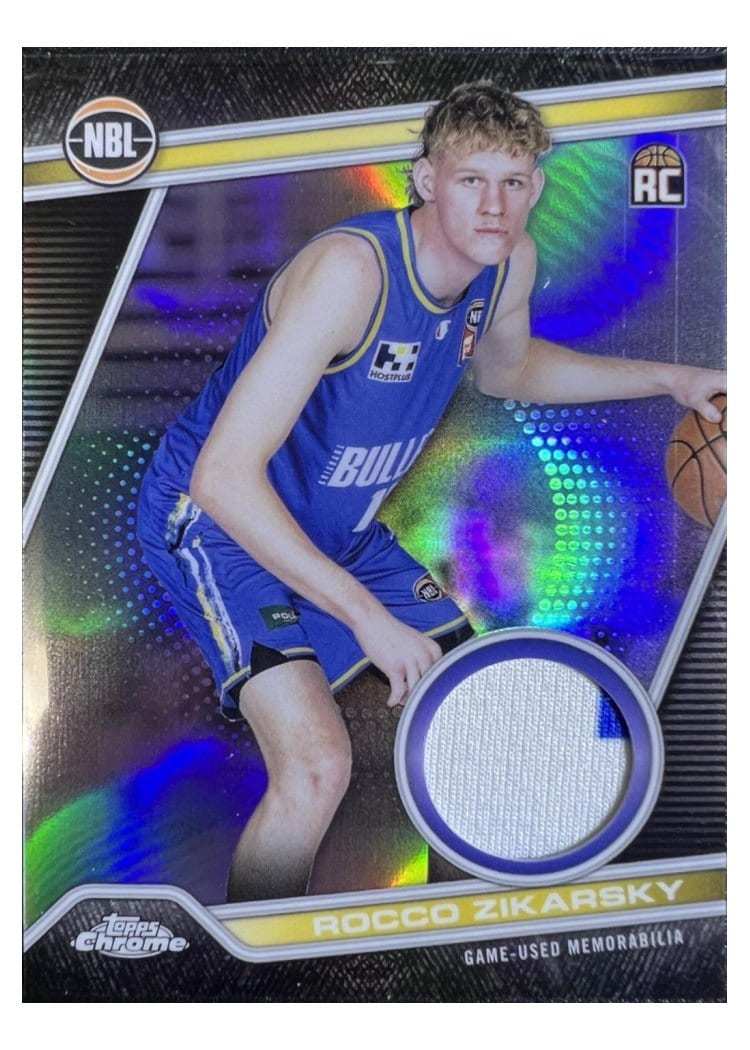 2023-24 Topps Chrome NBL NBL Relic Refractor Rocco Zikarsky #NRR-5 card