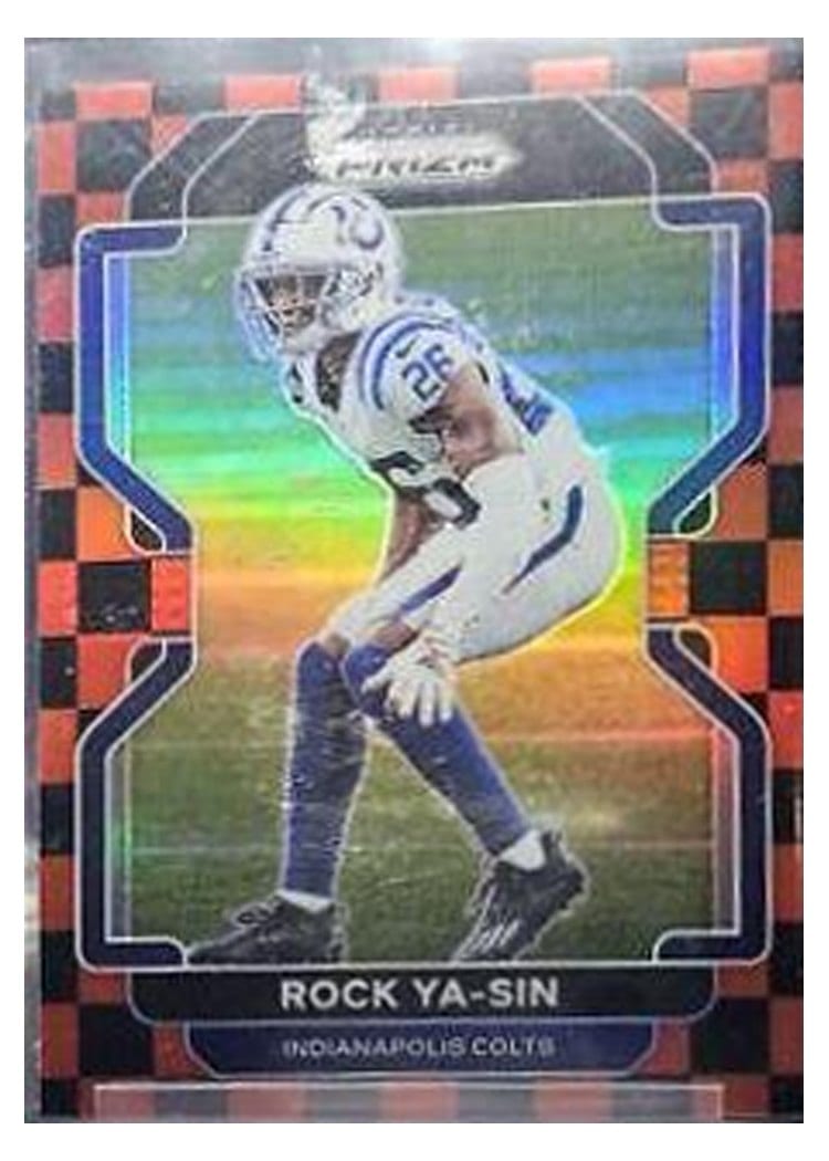 2021 Panini Prizm Base Set Rock Ya-Sin Black and Red Checker Prizm #28