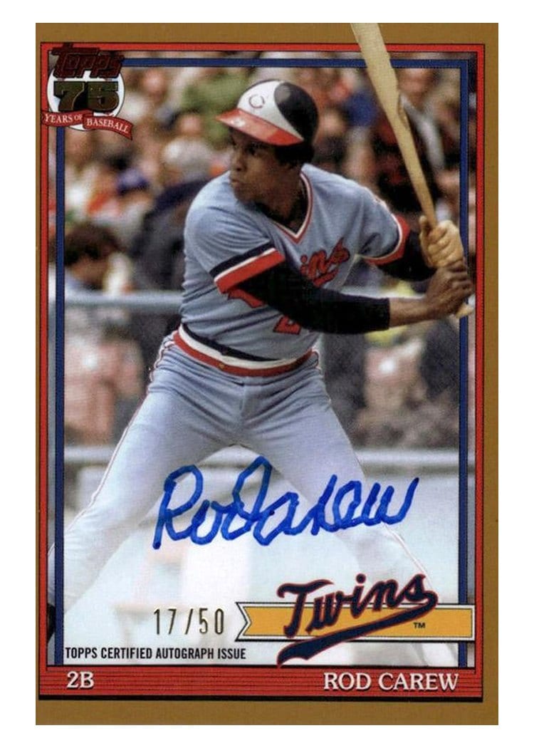 2026 Topps 1991 Topps Autographs Rod Carew #91A-RC card