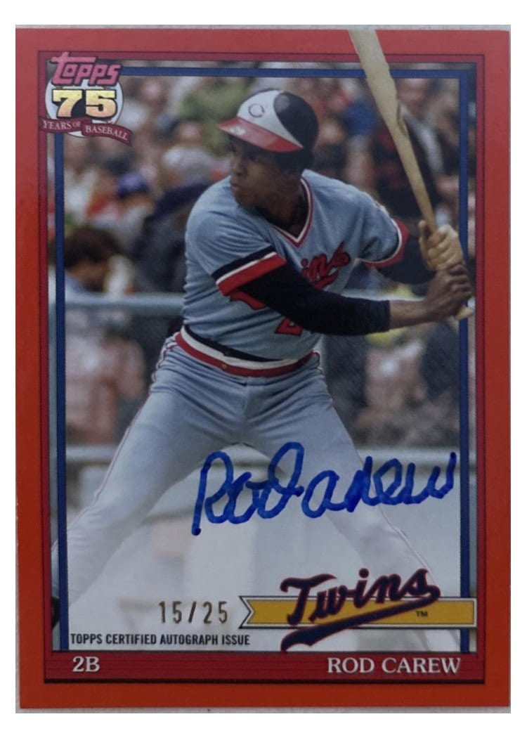 2026 Topps 1991 Topps Autographs Rod Carew #91A-RC card