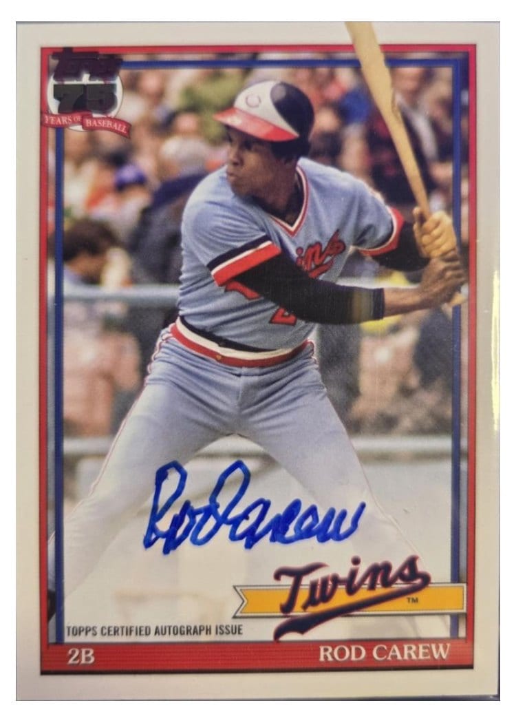 2026 Topps 1991 Topps Autographs Rod Carew #91A-RC card