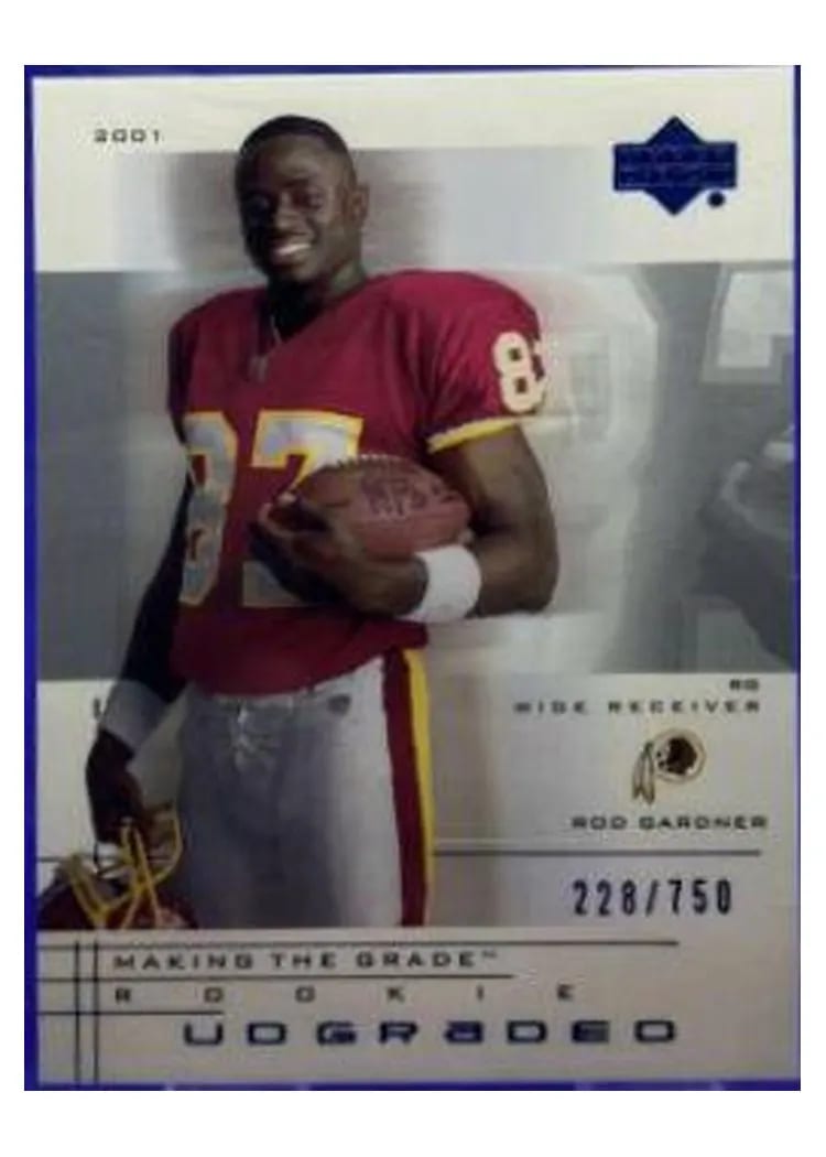 2001 Upper Deck Graded Rod Gardner #59 card