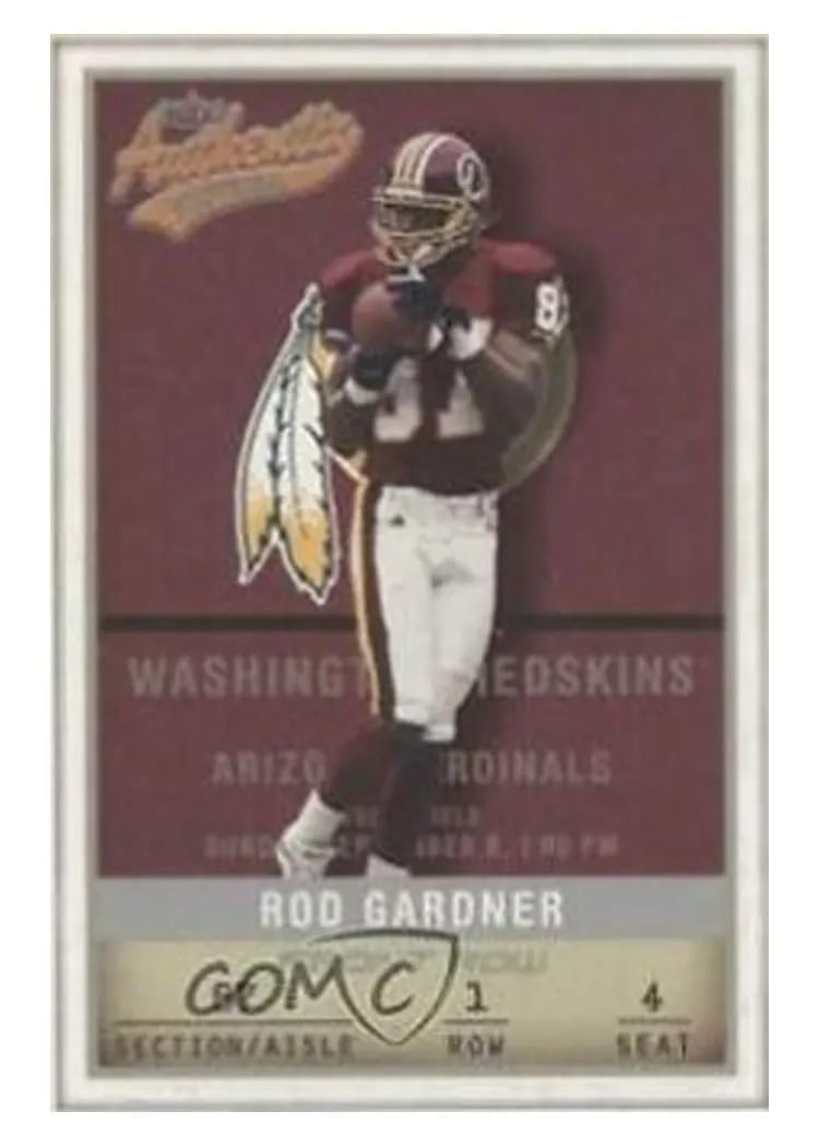 2002 Fleer Authentix Rod Gardner Front Row #30 card