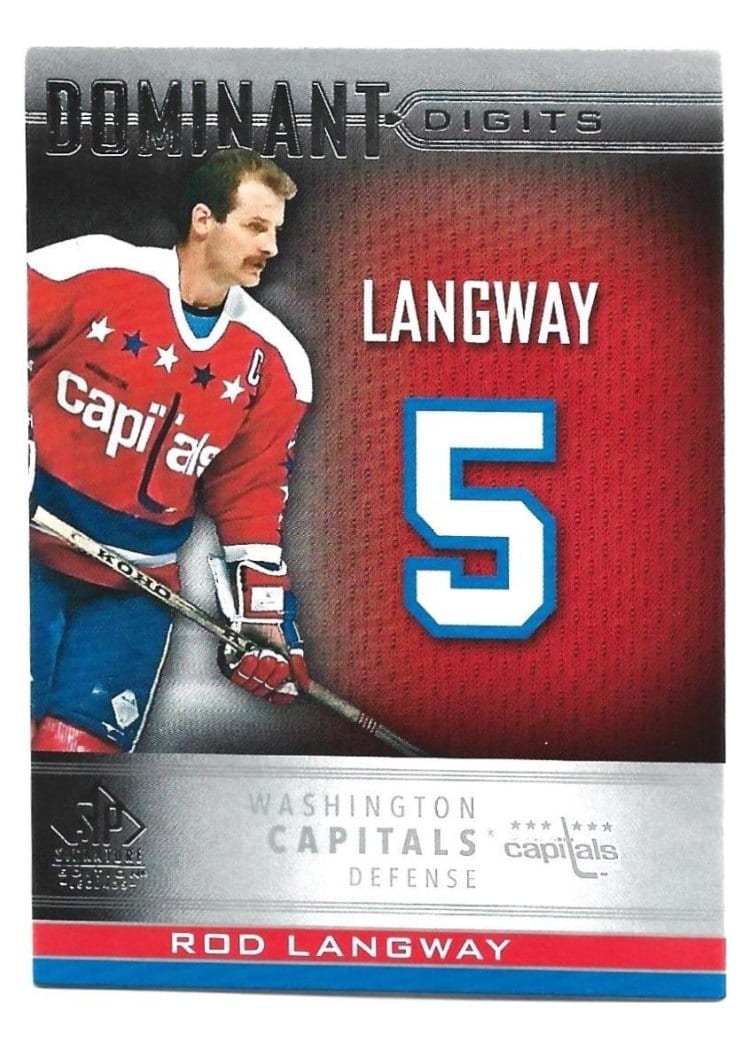 2020-21 SP Signature Edition Legends Dominant Digits Rod Langway #DD-13 card