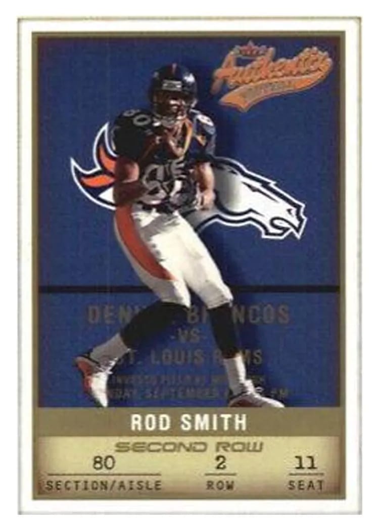 2002 Fleer Authentix Rod Smith #9 card
